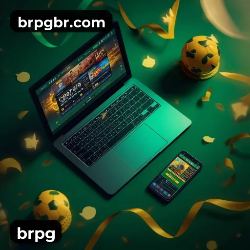 App brpg para iOS e Android — interface mobile, login biométrico e PIX integrado